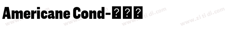Americane Cond字体转换